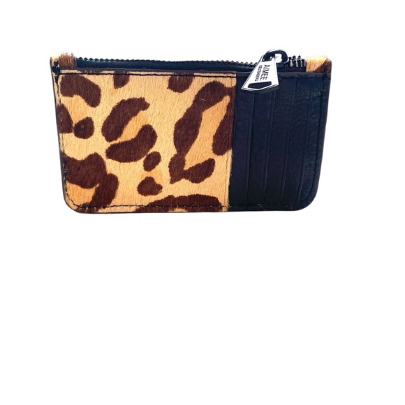 Aimee Kestenberg Jungle Leopard Calf Hair Card Holder - Picture 2 of 6